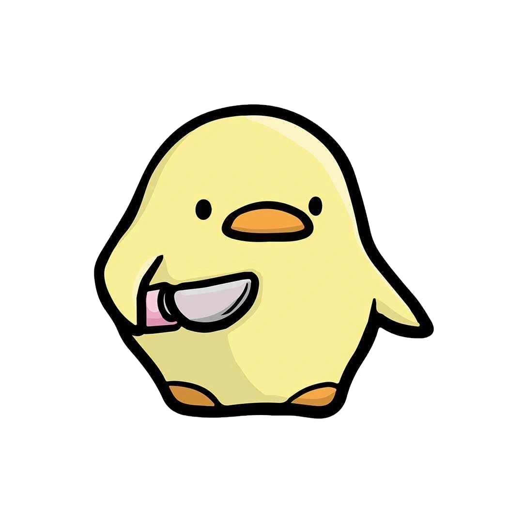 Duck With Knife Sticker